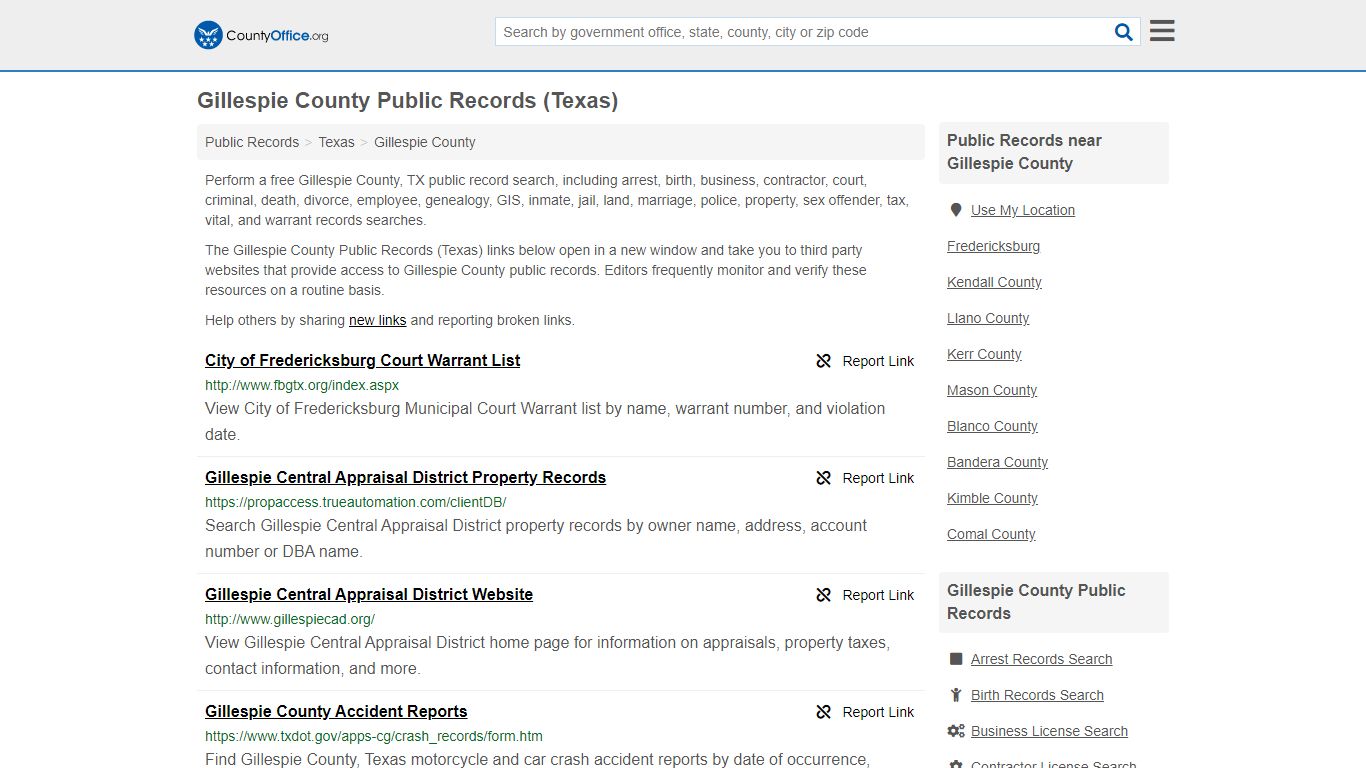 Public Records - Gillespie County, TX (Business, Criminal ...